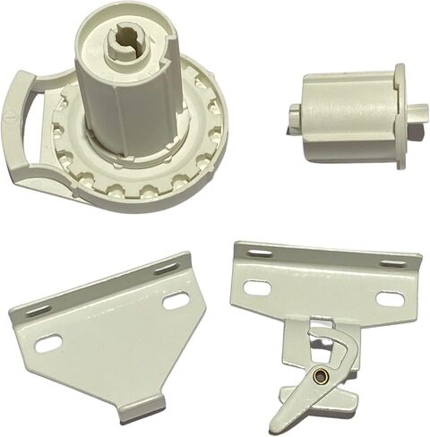 مجموعة قابض الظل الرائعة من Drapery Hardware، مقاس 1.5 بوصة، باللون الأبيض، مع دعامات in Kuwait