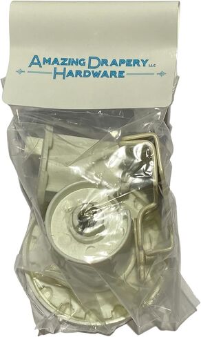 مجموعة قابض الظل الرائعة من Drapery Hardware، مقاس 1.5 بوصة، باللون الأبيض، مع دعامات in Kuwait