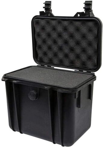 حافظة صلبة مقاومة للاحوال الجوية ومضادة للصدمات 112180 بتصنيف IP67 لمقاومة المياه والغبار، حماية من الماء لعمق 1 متر مع فوم قابل للتخصيص من مونو برايس - 7.48 × 6.69 × 2.36، لتر واحد، لون اسود in Kuwait