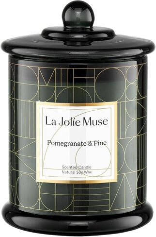 شمعة LA JOLIE MUSE بالزعفران والعود، هدايا شموع للنساء والرجال، شموع الصويا الطبيعية للمنزل المعطرة، شموع برطمان فاخرة، احتراق طويل 70 ساعة، 10 أونصة in Saudi Arabia
