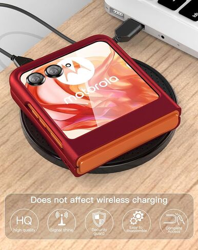 حافظة Foluu لهاتف Motorola Razr 2023 [لا تناسب Razr Plus 2023]، حافظة هاتف رفيعة Moto Razr 2023، كمبيوتر شخصي غير لامع رفيع للغاية مع مقبض غير قابل للانزلاق غطاء حماية كامل لهاتف Motorola Razr 2023 (أحمر داكن) in Kuwait