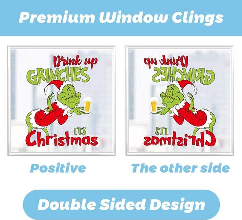 Christmas Window Stickers Window Clings Christmas Snowman Snowflake Stickers Snow House Decals Christmas Decorations Elk for Window Glass Decoration, 9sheets in Saudi Arabia