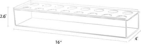 Wymexen Clear Acrylic Flower Vases with a Rectangular Centerpiece, totaling 16inches（16 Holes） Modern vases are Ideal for Home and Wedding Decorations-Perfect for Long Table Flowers in Saudi Arabia