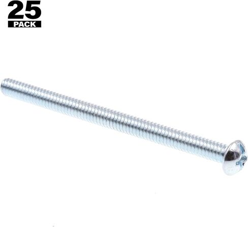 برغي آلة Prime-Line 9005735، رأس مستدير، مجموعة مشقوقة/فيليبس، 1/4 بوصة-20 × 3-1/2 بوصة، فولاذ مطلي بالزنك، عبوة من 25 قطعة in Saudi Arabia