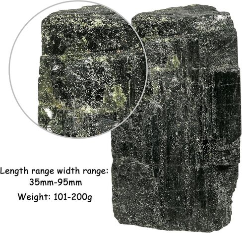 Sportmusies Natural Green Tourmaline Crystal Cluster Specimen Collection, Irregular-Shaped Raw Stone Decoration for Home Office Healing Reiki, 0.02-0.11 lb in Saudi Arabia