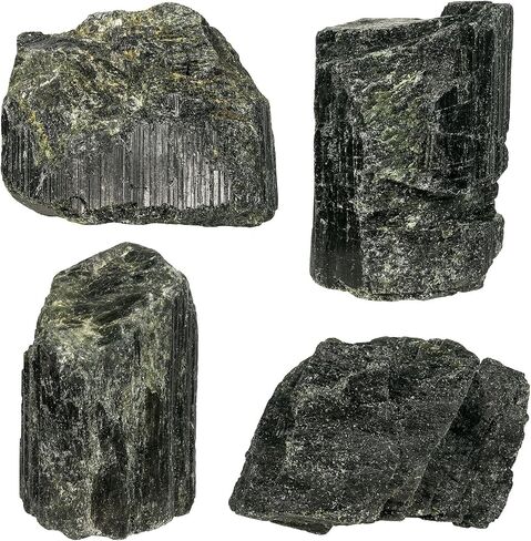 Sportmusies Natural Green Tourmaline Crystal Cluster Specimen Collection, Irregular-Shaped Raw Stone Decoration for Home Office Healing Reiki, 0.02-0.11 lb in Saudi Arabia