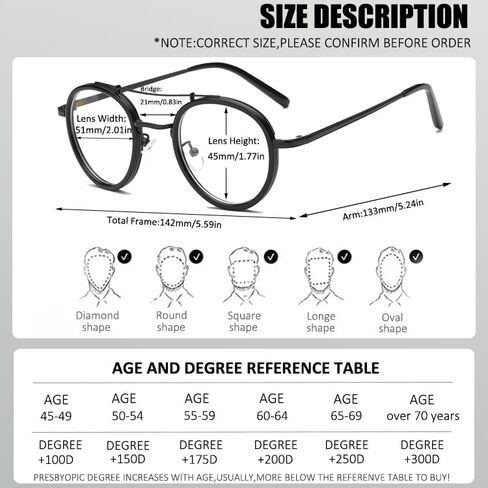 bullabulling Retro Round Reading Glasses for Men, Blue Light Blocking Womens Computer Readers Retro Metal Frame in Saudi Arabia