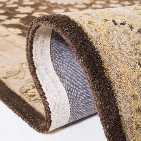 SAFAVIEH Anatolia Collection Accent Rug - 4' x 6', Chocolate & Ivory, Handmade Traditional Oriental Wool, Ideal for High Traffic Areas in Entryway, Living Room, Bedroom (AN564A) in Saudi Arabia