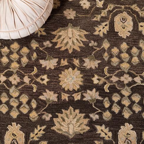 SAFAVIEH Anatolia Collection Accent Rug - 4' x 6', Chocolate & Ivory, Handmade Traditional Oriental Wool, Ideal for High Traffic Areas in Entryway, Living Room, Bedroom (AN564A) in Saudi Arabia
