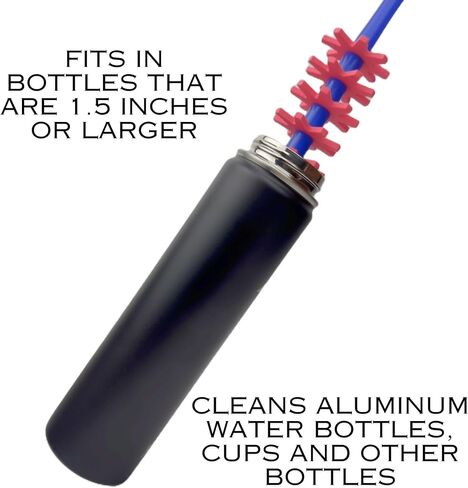 Bottle Cleaner (Blue Handle Red Bristles) in Saudi Arabia
