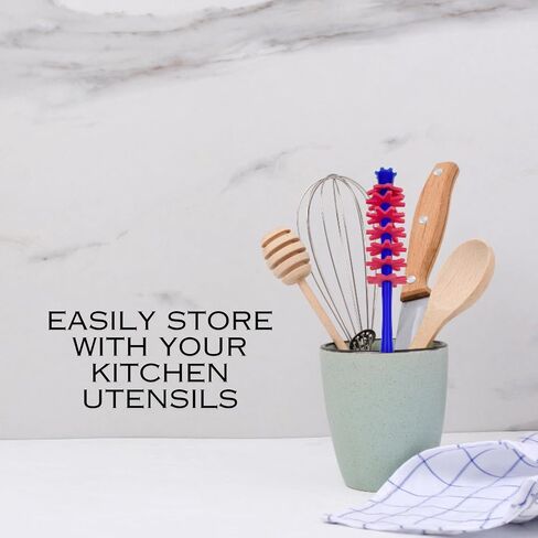 Bottle Cleaner (Blue Handle Red Bristles) in Saudi Arabia