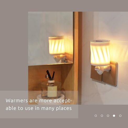 Cocopin Plug-in Wax Warmer, Electric Cube Melter for Scents and Fragrance, Kitchen, Bathroom, Home Decor, Air Freshener Night Lamp, 4 Lavender Melts (Dancing Flame) in Saudi Arabia