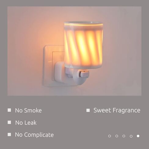 Cocopin Plug-in Wax Warmer, Electric Cube Melter for Scents and Fragrance, Kitchen, Bathroom, Home Decor, Air Freshener Night Lamp, 4 Lavender Melts (Dancing Flame) in Saudi Arabia