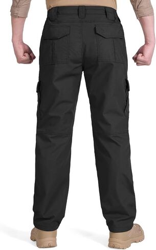 HISEA Men's Tactical Pants Water Resistant Ripstop Cargo Pants Relaxed Fit Outdoor Work Hiking Pants with 9 Pockets in Saudi Arabia
