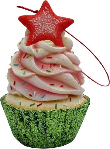 JILLSON & ROBERTS Green Confetti Cupcake Christmas Tree Ornament in Saudi Arabia