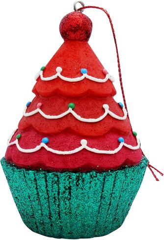 JILLSON & ROBERTS Green Confetti Cupcake Christmas Tree Ornament in Saudi Arabia