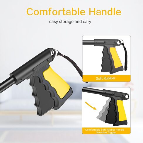 59 Inch Extra Long Grabber Reacher Tool，Pick Up Stick for Seniors with Strong Grip Magnetic，360°Rotating Anti-Slip Jaw 4" Wide Claw Opening,Hand Grabber for Reaching in Saudi Arabia