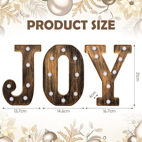 3 قطع من أضواء الحروف LED الفرح لعيد الميلاد علامات الحروف الأبجدية حرف عتيق يعمل بالبطارية ديكور خفيف لحفلات أعياد الميلاد والمنزل وحفلات عيد الميلاد وحفلات الزفاف، J، O، Y in Kuwait