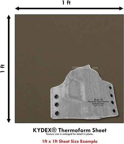 BOLTARON Thermoform Sheet - (Haircell/Smooth) - (.080 Thickness) - (12in x 12in) - (Black) - (1 Sheet) in Kuwait