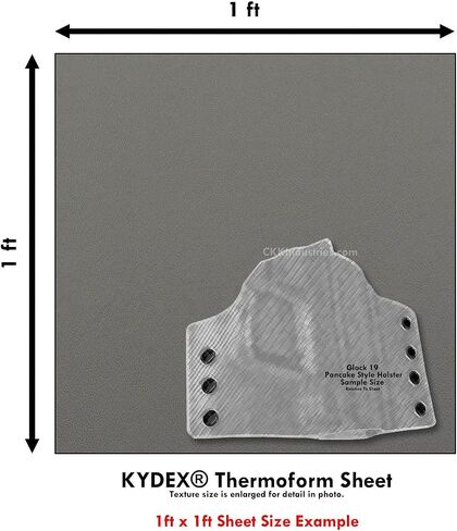 BOLTARON Thermoform Sheet - (Haircell/Smooth) - (.080 Thickness) - (12in x 12in) - (Black) - (1 Sheet) in Kuwait