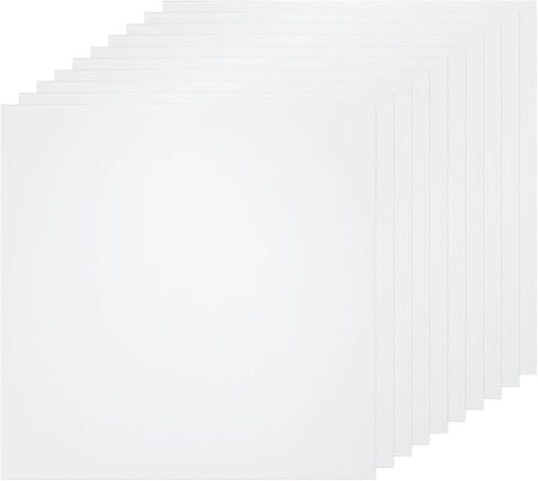 HARFINGTON 10pcs Clear Plastic Sheets 8" x 8" x 0.016" Transparent Flexible PVC Sheet Panels with Protective Paper for Signs DIY Display Projects Craft Picture Frames Painting in Saudi Arabia