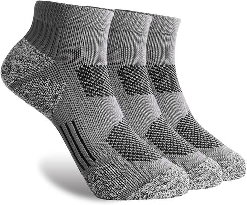 G&Y Unisex Cushioned Compression Athletic Ankle Socks-Womens and Men Running Low Cut Socks in Kuwait