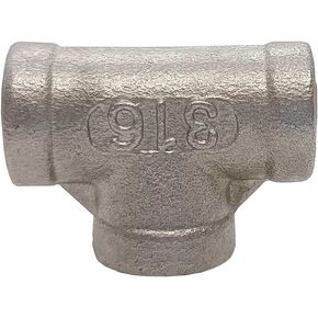 AF Hydro Stainless Steel SS316 Equal Tee Pipe Fitting, 1"NPT Female Thread, Pressure Rating up to 150 PSI, Class 150 Connector Adapter
