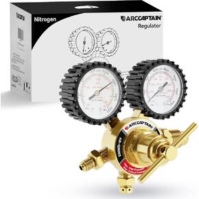 ARCCAPTAIN Nitrogen Regulator with 6.6FT Hose, 0-600 PSI Delivery Pressure, 1/4'' Male Flare Outlet Connection and CGA580 Inlet Connection Gauges