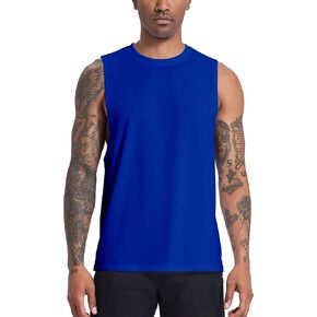 Men's Workout Tank Tops Cotton Gym Sleeveless T-Shirt Fitness Bodybuilding Muscle Athletic Tank Tops