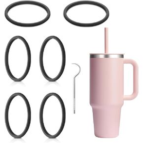 6Pcs Replacement Gasket for Hydro Flask Tumbler 32/40oz, Water Bottle Top Lid Replacement Parts for Hydro Flask Accessories, Silicone Top Seal for Hydro Flask 32/40oz Tumbler
