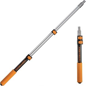 18 ft Long Telescopic Extension Pole // Multi-Purpose Extendable Pole with Universal Twist-on Metal Tip // Lightweight and Sturdy // Best Telescoping Pole for Painting, Dusting and Window Cleaning