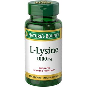 Nature's Bounty L-Lysine 1000 mg Tablets 60 ea (Pack of 12)
