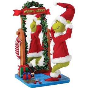 Department 56 Possible Dreams Dr. Seuss Grinch Wonderful Awful Idea Mirror Figurine, 12.5 Inch, Multicolor