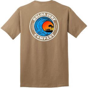 Koloa Surf Mens Dusk Logo Heavyweight Cotton Tees in Regular, Big and Tall