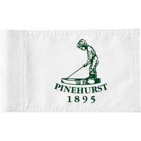 Pinehurst Golf Club Golf Pin PGA Flag Practic Putting Green Golf Flag For Backyard Garden Double-Sewn 600D Nylon Miniature Pin Flag Regulation Tube Flag(A 8"X6")