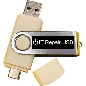 TECH STORE ON Computer IT Repair - Windows Antivirus Hard Drive Data File Recovery Password Reset Tools Utilities Drivers Live Bootable Boot USB Flash Thumb Drive USB-C Compatible