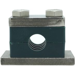 2'' Heavy Series Group 6 Pipe Clamp, Polypropylene with Galv Plated Steel Hardware, Weld Mounting