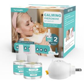 Calming Collar for Cats, 4 Pack Cat Calming Collar, Effective Relief Ancxiety Stress Cat Pheromone Collar, Water-Resistant & Adjustable Cat Calming Collar Fits Cats, Pink