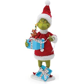 Department 56 Dr. Seuss The Grinch by Possible Dreams Max in Box Figurine, 12 Inch, Multicolor