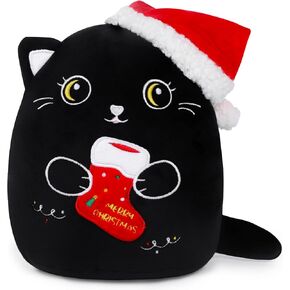 ألعاب قطيفة لرجل ثلج عيد الميلاد - لعبة حيوان محشوة على شكل رجل ثلج مقاس 8 بوصات مع تطريز ناعم لعيد الميلاد مع قبعة وشاح ووسادة قطيفة لطيفة وهدايا عيد الميلاد للأطفال الأولاد والبنات in Kuwait