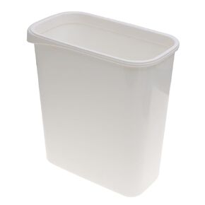 ABOOFAN Plastic Trash Can Garbage Can Dustbin Waste Bin Garbage Container Wastebasket for Bathrooms, Laundry Room, Kitchen, Offices, White