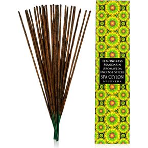 SPA CEYLON Lemon Grass and Mandarin Aromaveda Incense Sticks | Energizing Aromatherapy Scented Sticks