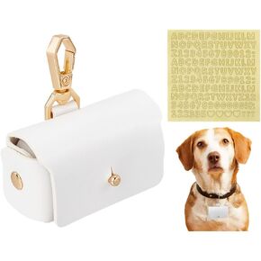 FINGERINSPIRE Ring Bearer Pillows for Dog Collar Imitation Leather Wedding Ring Pillow Box for Pet Black Wedding Ring Storage Case with Alloy Clasps & PVC Stickers for Proposal Engagement Wedding