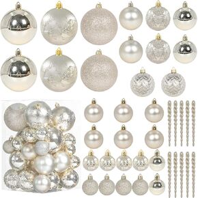 Christmas Ball Ornaments for Christmas Decorations - 41 Pieces Xmas Tree Blue Shatterproof Ball Ornaments with Hanging Loop for Holiday and Party Decoration