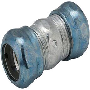 Hubbell-Raco 2923RT EMT Compression Coupling, Raintight, 3/4" Trade Size, Steel (Pack of 25),Gray