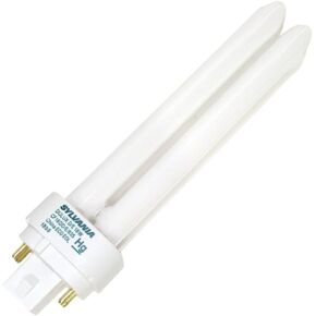 Sylvania 20672 Compact Fluorescent 4 Pin Double Tube 3500K, 18-watt