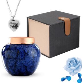 Mini Urn with Urn Necklace, Memorial Cremation Keepsake Urn for Human Ashes, Small Urn for Ashes with Urn Necklaces for Ashes for Women, Cremation Jewelry for Ashes, Pink
