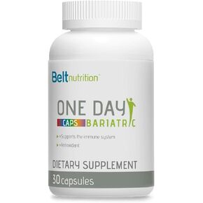 Bariatric Multivitamin – One per Day Bariatric Vitamins and Minerals – 30-Count Bariatric Supplement Capsules – Nutrient-Rich Unflavored Multivitamin with Iron