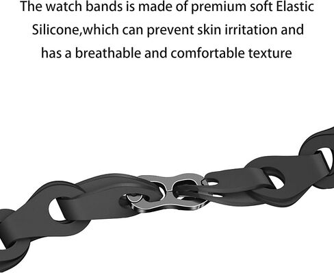 GTX13, GTX12 Smart Watches Band, 22mm Elastic Silicone Hollowed Out Replacement Straps Compatible for Fitpolo GTX12, ENOMIR GTX12, Tensky GTX12, uaue T60, QXQ T60, QCOQ T60 Smart Watches in Saudi Arabia