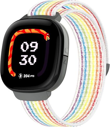 Compatible with Fitbit Google Ace LTE, Quick Release Nylon Hook Loop Replacement Sport Strap Accessory Fit for Fitbit Ace LTE Band, Black in Saudi Arabia
